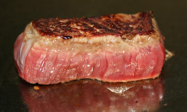 Plancha cooked steak